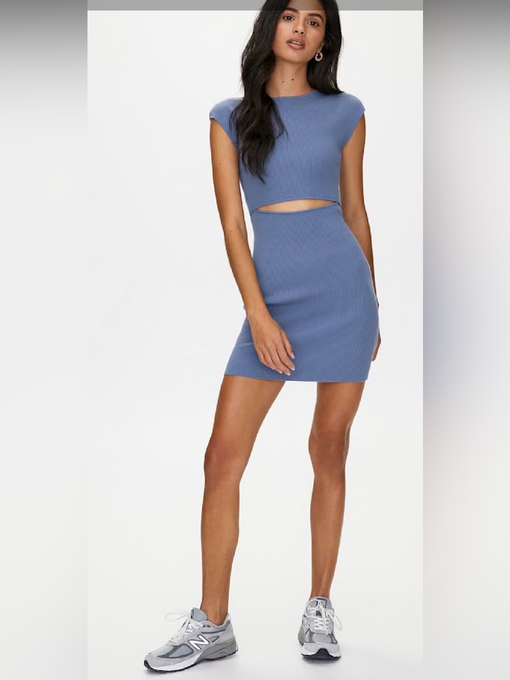 Aritzia Wilfred Free Cut Out Knit Mini Dress NWOT Small